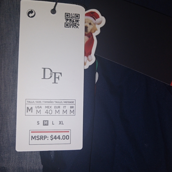 Denim & Flower Ricky Singh Holiday Button Santa Short Sleeve Shirt - Picture 7 of 7